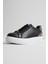 Vega Premium Platin Detaylı Siyah Kadın Sneaker 8