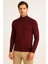 Erkek Bordo Yarım Balıkçı Yaka Triko Kazak 1003 2