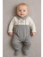 Erkek Bebek Gri Ayıcık Nakışlı Tulum – Şık Yaka Detaylı Pamuklu 128425 1