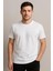 Erkek Beyaz Bisiklet Yaka Basic Tişört – Günlük Şıklık 2564 1