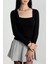 Çerçeve Yaka Kaşkorse Bluz Siyah 5