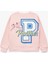 Lisanslı Pembe Panter Baskılı Uzun Kollu Bisiklet Yaka Sweatshirt 2