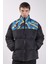 Siyah Desenli Şişme Puffer Mont 1