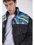 Siyah Desenli Şişme Puffer Mont 3