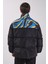 Siyah Desenli Şişme Puffer Mont 6