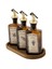 Kitchen Ahşap Stantlı 3'lü Yağlık Sirkelik Seti - Amber - 300 ml 2