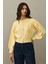 Dore Düğmeli Triko Hırka Sarı 5