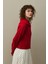 Geniş Yakalı Tiftik Hırka Kırmızı 3