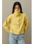 Geniş Yakalı Tiftik Hırka Sarı 5