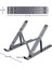 Katlanabilir Laptop Standı, Metal Dizüstü Bilgisayar Standı, Macbook, Notebook, 10-17 Inç Laptop Uyumlu, Taşınabilir Ergonomik Gümüş Bilgisayar Standı 6