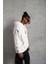 Erkek Oversizekapüşonlu Sweatshirt - 'don T Be Terrified' Beyaz -Vlmr 2