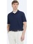 Lacivert Polo Yaka Düz Örgü Triko 1