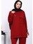 Bordo Tek Cepli Tunik Pantolonlu Modal Takım 3