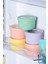 Pastel Hava Sızdırmaz Yuvarlak Silikon Saklama Kabı 150 ml | Pembe 4