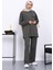 Haki Tek Cepli Tunik Pantolonlu Modal Takım 2