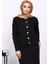 Siyah Soğuk İplik Düğmeli Hırka 1