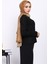 Siyah Soğuk İplik Düğmeli Hırka 4