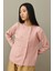 Çift Düğme Crop Hırka Pembe 4