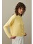 Büzgülü Viscone Hırka Sarı 3