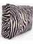 Siyah Zebra Desenli Makyaj Çantası 2