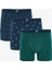 Erkek Geometrik Desenli Logolu 3'lü Boxer 1