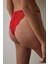 Kırmızı Satin Lace Brazilian Külot 2