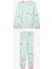 Açık Mint Kız Çocuk Peri Baskılı Uzun Kollu Pijama Takımı 1