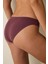 Bordo Pointel Lazer Kesim İz Yapmayan Normal Bel Slip Külot 2
