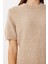 Yün Karışımlı Basic Triko Elbise LAN0084 Bej 3