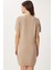Yün Karışımlı Basic Triko Elbise LAN0084 Bej 4