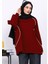 Bordo Biyeli İki İplik Sweatshirt 3