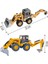 Oyuncak Metal Sürtmeli Iş Makinesı Çift Taraflı Kepçeli Buldozer Inşaat Aracı 32 cm 2