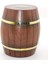 Pirinç Ahşap Fıçı Kumbara 18 cm 1