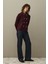 Çift Düğme Crop Hırka Bordo 2