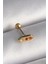 316L Çelik Gold Renk Turuncu Zirkon Taşlı Tragus Piercing 2