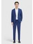 Mavi Çizgili Zeroweight Slim Fit Yün Karışımlı Takım Elbise 1