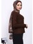 Kahverengi Soğuk İplik Düğmeli Hırka 4