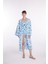 Desenli Kimono Emp.mavi 19343827000 4