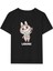 Kız Labubu Çocuk Baskılı T-Shirt - Siyah -Vlmr 1