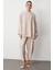 Oversize Yüksek Yaka Modal Karışımlı Bej Rengi Tunik 1