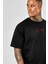 Unisex Baskılı Oversize T-Shirt - Siyah -Vlmr 3