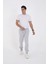 Unisex Kışlık Üç Iplik Lastikli Eşofman Pantolon - Gri -Vlmr 1