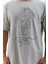 Unisex Oversize Taşlı Bisiklet Yaka T-Shirt - Gri -Vlmr 3