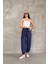 Osy Modal Yumuşak Dokulu Kumaş Şalvar Pantalon - Lacivert -Vlmr 2