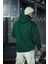Üç Iplik Penye Kapşonlu Basic Sweatshirt - Haki -Vlmr 2