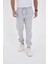 Unisex Kışlık Üç Iplik Lastikli Eşofman Pantolon - Gri -Vlmr 5