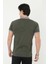Erkek Yakalı Slim Fit Baskılı T-Shirt - Haki -Vlmr 2