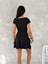Kısa Kollu Mini Elbise - Siyah -Vlmr 2