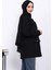 Siyah Cepli Düğmeli Kaşe Ceket 4