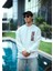 Uzun Kol Bisiklet Yaka Ön ve Arka Baskılı Sweatshirt - Beyaz -Vlmr 1